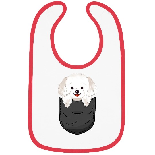 Maltese Dog In A Pocket Dog Owner Puppy Trainer Breeder Bibs
