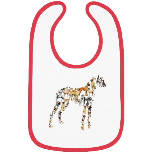 Dog Great Dane Dogs As Great Dane T-Shirt Bibs