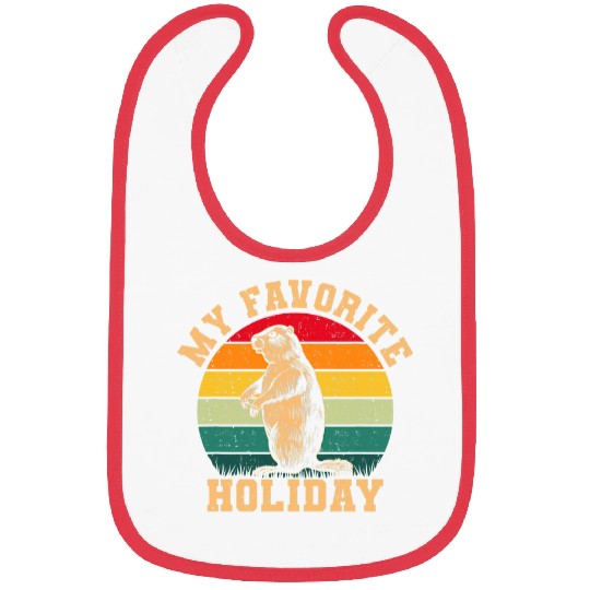 vintages My Favorite Holiday GroundHog Day Bibs