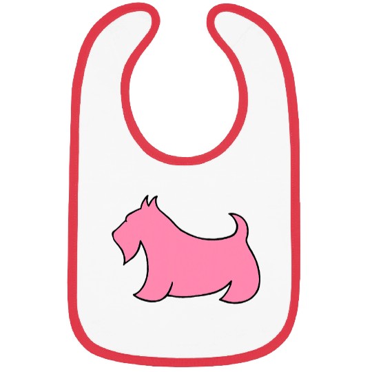 Dog Scottish Terrier Pink Scottish Terrier Bibs