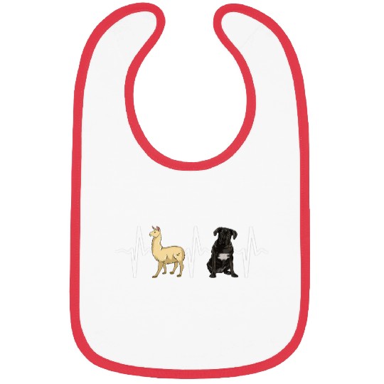 Llama Cane Corso Heartbeat Dog Lover Bibs