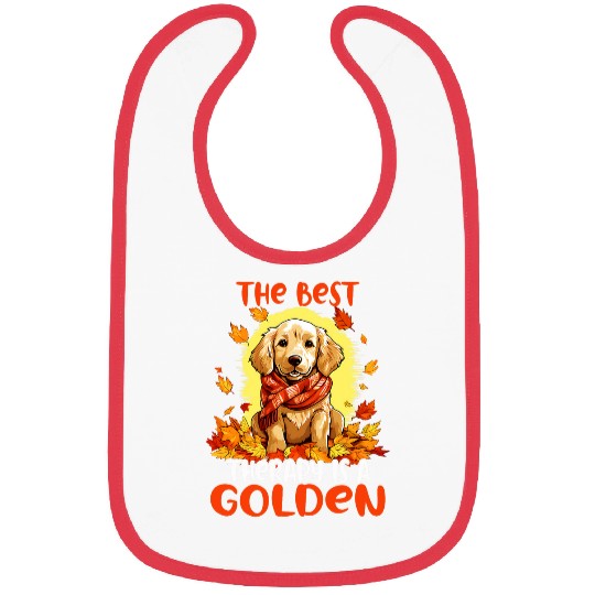 The bests Therapy Is A Golden Retriever Dog Autumn Fall Lover 1 Bibs
