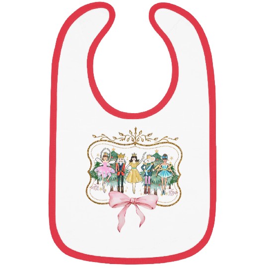 Nutcracker Ballet Sugar Plum Fairy Retro Christmas Bibs