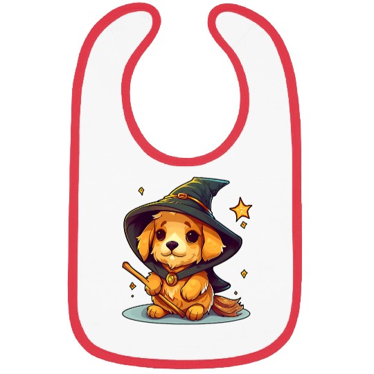 Magical Wizard Golden Retriever Bibs