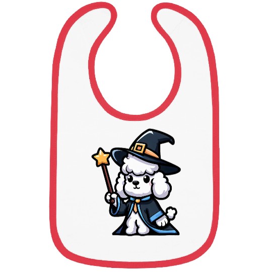 Poodle Wizard Funny Dog Magic Bibs