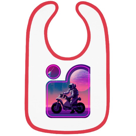 Motorcycle Riding Astronaut 2Futuristic Space Exploration Bibs