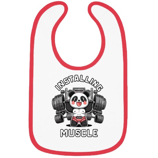 installing muscle panda Please Wait Panda Weight Lifting Bibs