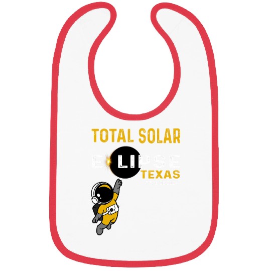Totale Solar Eclipse Texas April 8th 2024 Astronaut Eclipse Bibs