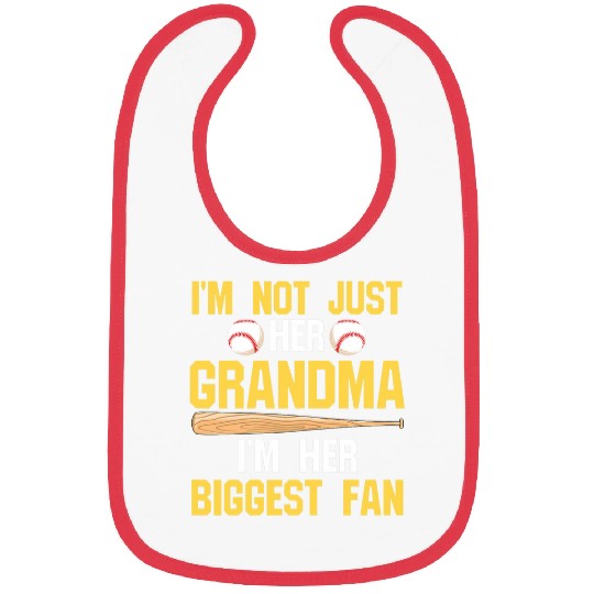 Womens Im not just her grandma Softball Bibs
