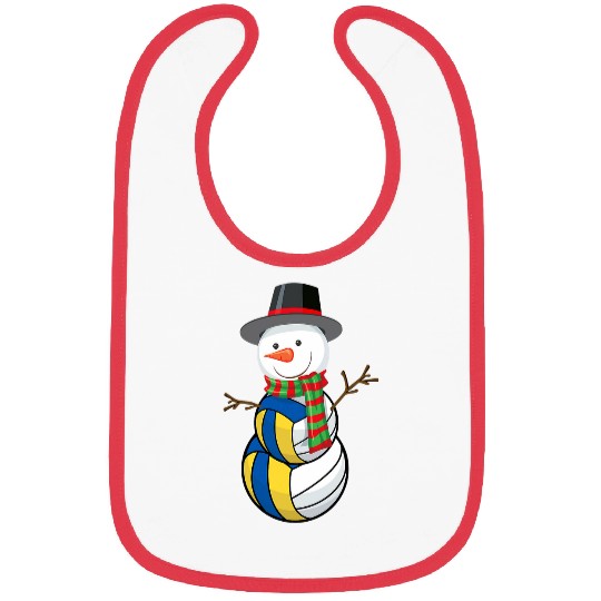 Volleyball Snowman Funny Winter Volleyball Player Bibs