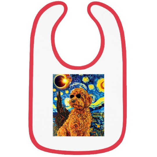 Total Solar Eclipse Goldendoodle Dog 1 Bibs