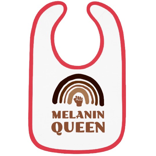Melanin Rainbow Queen Bibs