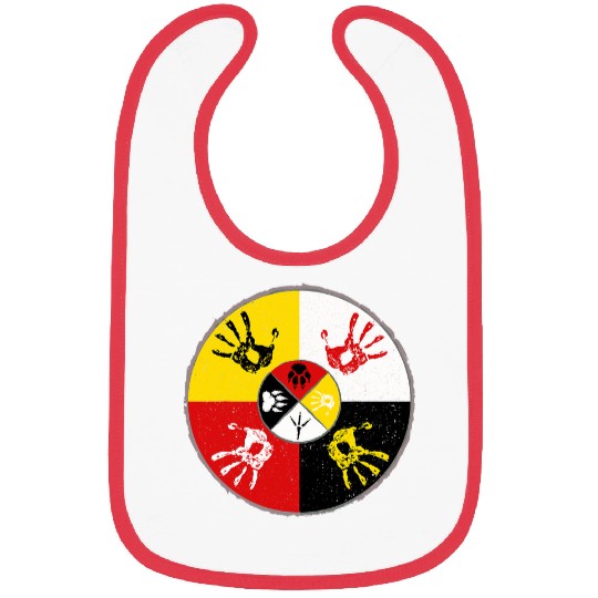 Native Americans medicines Wheel MMIW Hand Bibs