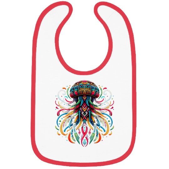 Tribalinspired Jellyfish Ocean Art Bibs
