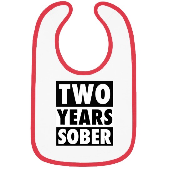 Two Years Sober Recovering 2 Years Sobriety Anniversary Bibs