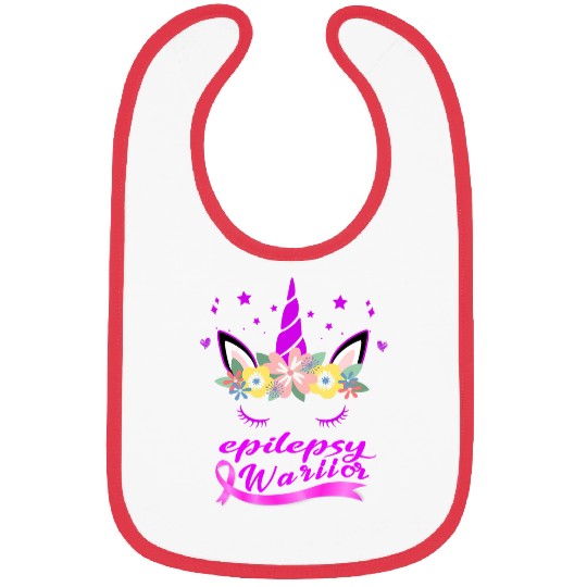 Unicorns Face epilepsy Awareness Bibs