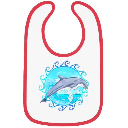 Tribal Maori Sun Dolphin Bibs
