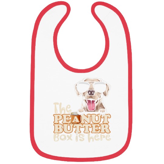 The Peanut Butter Box Is Here Funny Rhodesian Ridgeback 1 Bibs