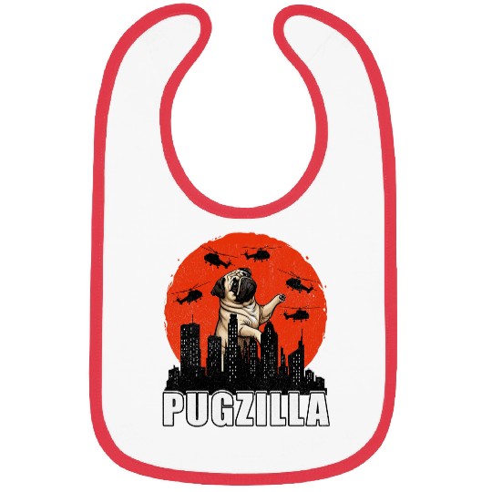 Pug Funny Pug Owner Pugzilla Dog Lover Funny 1 Bibs