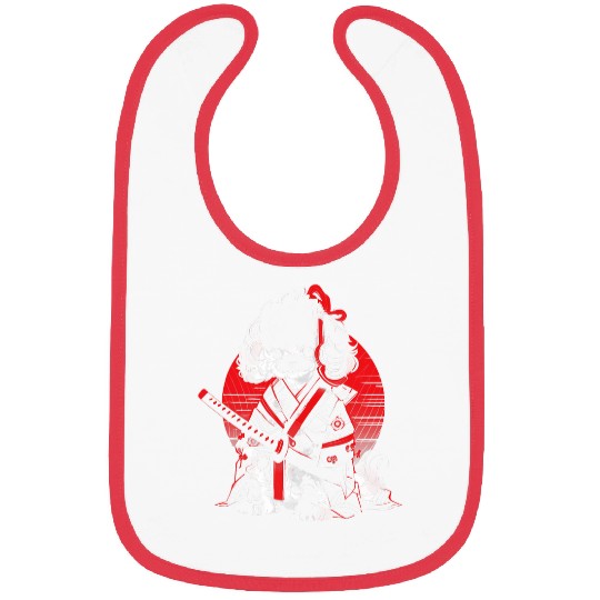 Toy Poodle Dog Ninja Samurai Japanese Transformation Cute Bibs