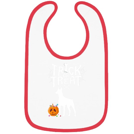 Trick Or Treat Miniature Pinscher Halloween Dog Costume Bibs