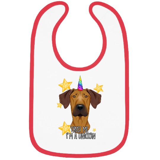 Trust Me Im A Unicorns I Funny Rhodesian Ridgeback Bibs