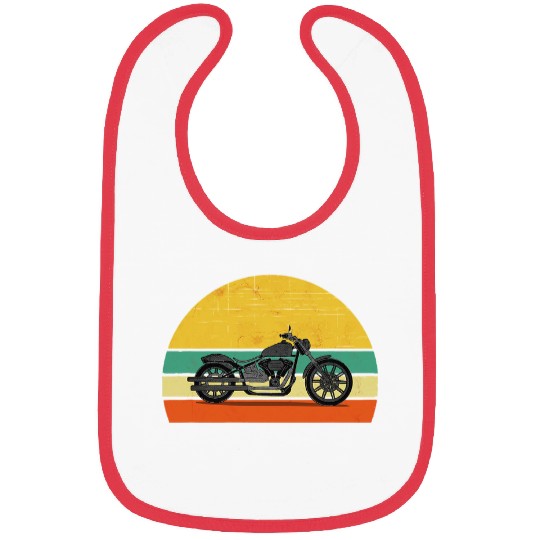 vintages Motorbike Motorcycle Retro 70s Travel Gift Bibs