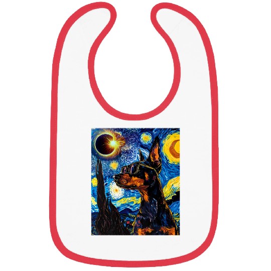 Total Solar Eclipse Doberman Dog Bibs