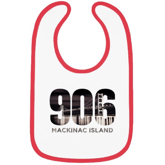 Mackinac Island Michigan Historical Bridge Area Code 906 Art Bibs