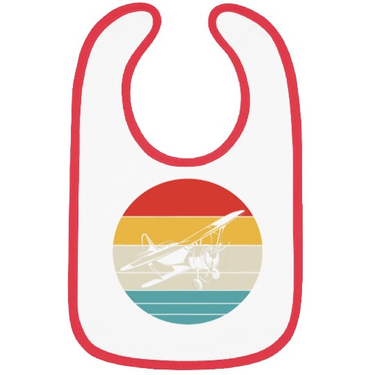 Airplane Plane Pilot Aviation Flight Flying Retro Bibs
