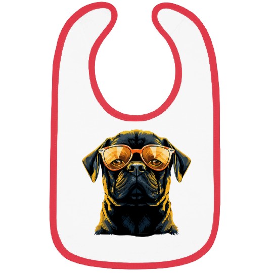 Pug with Sunglasses 3 Bibs