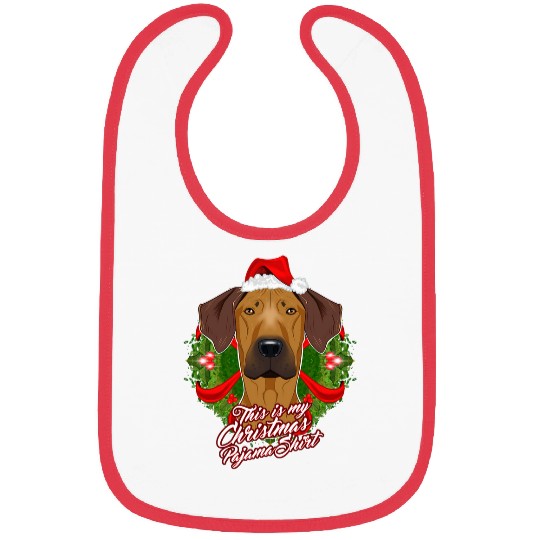 This Is My Christmas Pajama I PJs Rhodesian Ridgeback Bibs