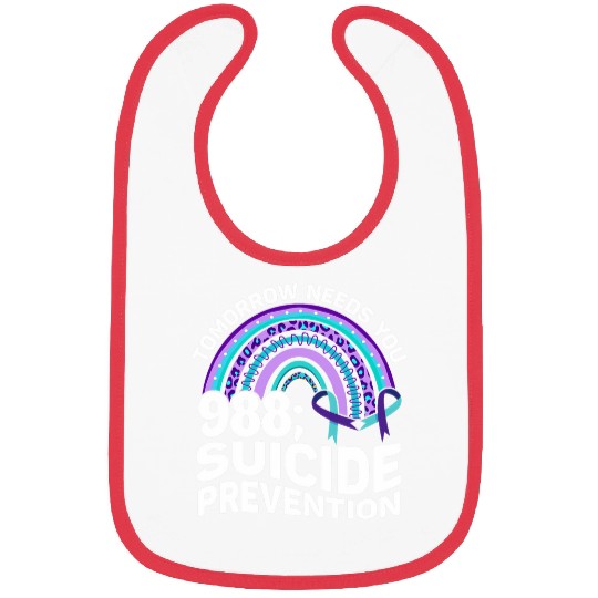 Tomorrow Needs You 988 suicides Prevention Awareness Rainbow Bibs