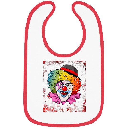 Scary Clown Blood Gore Horror Halloween Bibs