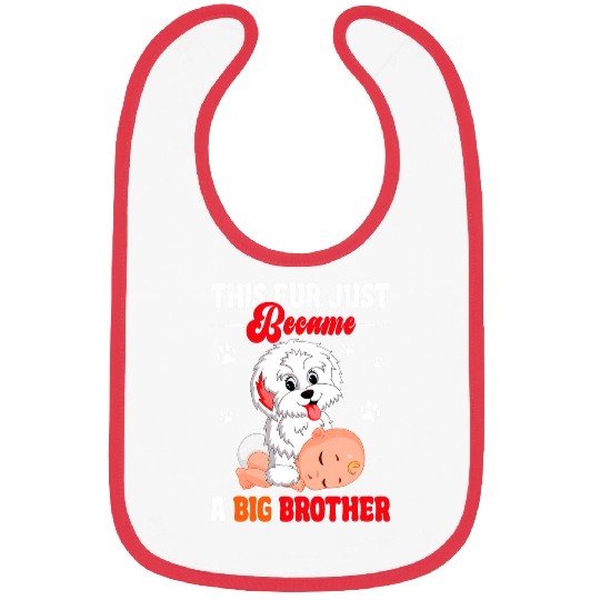 This Fur Just Became Big Brother Bichon Frise Expecting Baby Bibs