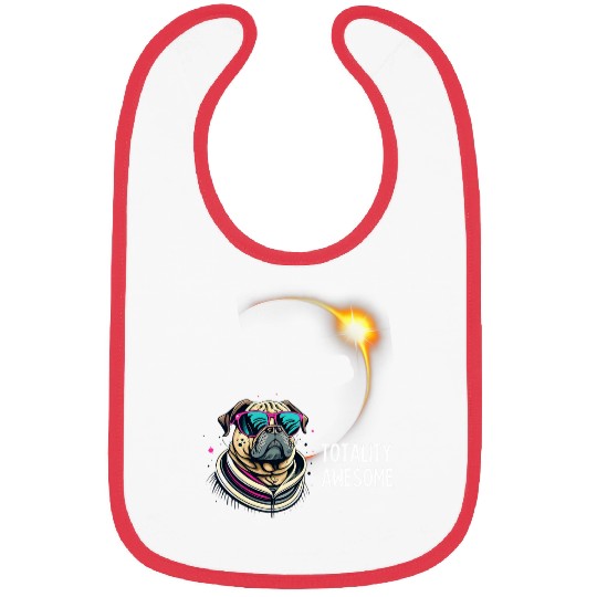 Pug Dog America 2024 Solar Eclipse Totality Accessories 2 Bibs