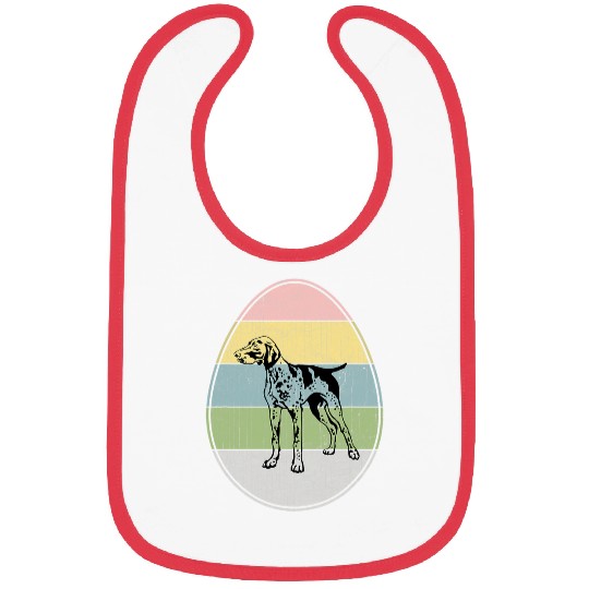 Happy Easter Egg German Shorthaired Pointer Dog Easter Day Bibs
