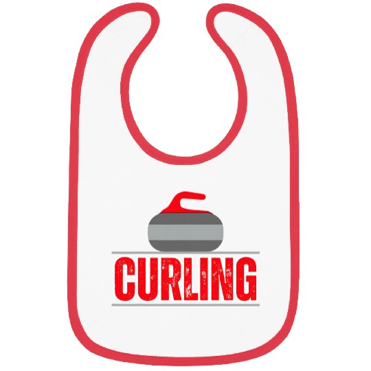 vintages Retro Curling Stone Player Coachs Funny Curling Bibs