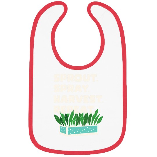 Sprout Spray Harvest Repeat 2Microgreens Grower Farmer Bibs