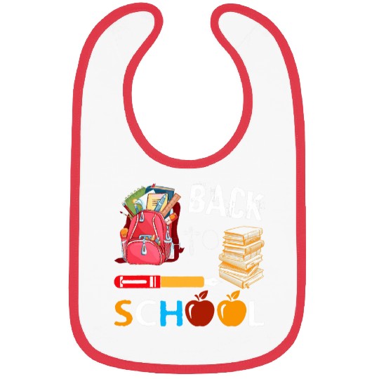 Back to School 100th Days Kindergarten Teacher or Student 3 Bibs