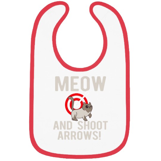Traditional Archery Cat Lover Archer Arrow Bow Hunter 3 Bibs