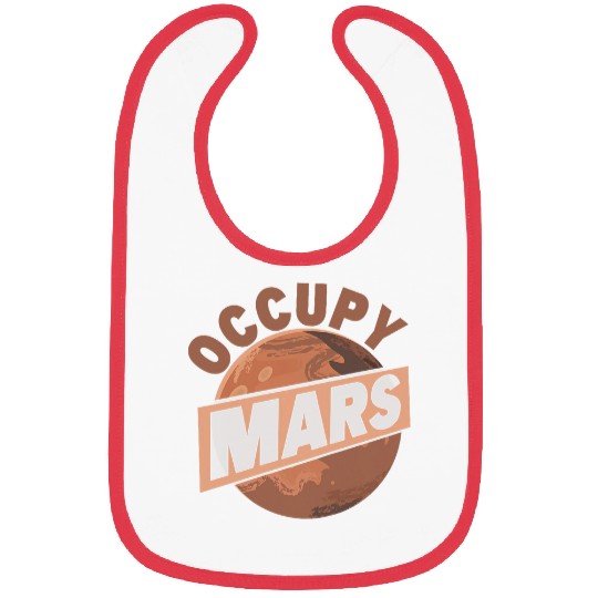 Occupy Mars Outer Space Science Astronaut Spaceship Planets 3 Bibs