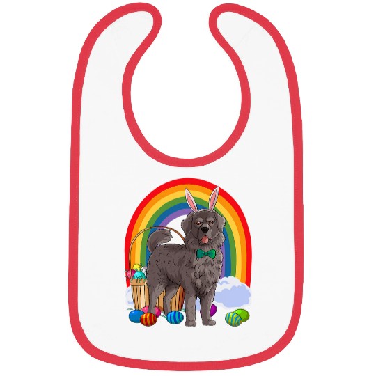 Newfoundland Dog Easter Eggs Bunny Bibs