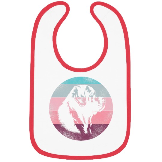 Retro vintages Design Saint Bernard Dog 1 Bibs