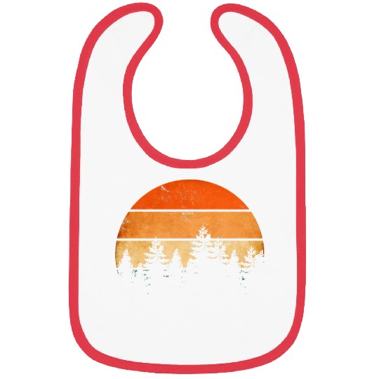 Pretty retro sunset powerful forest trees Bibs