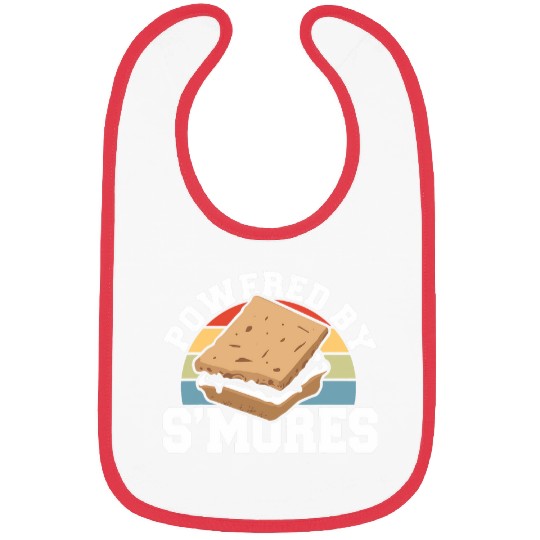 vintages Powered By Smores Camping Marshmallow Retro Bibs