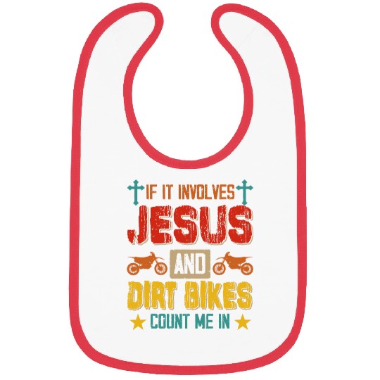 vintages Involves Jesus And Dirt Bikes Funny Joke Biker Bibs