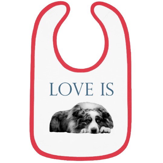 Love Is Aussi Australian Shepherd Bibs