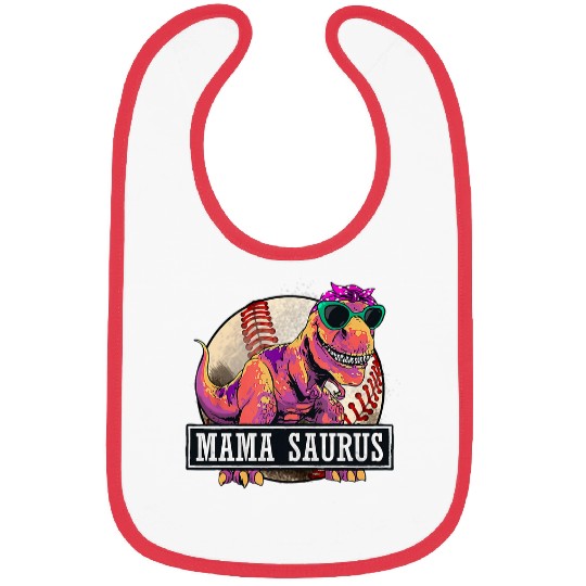 Womens Softball Mamasaurus mothers day Bibs