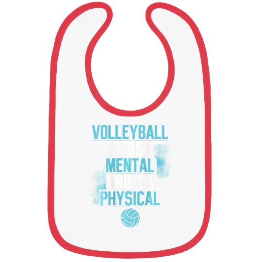 Volleyball Is 95 Mental 5 Physical Volleyball Backprint Bibs